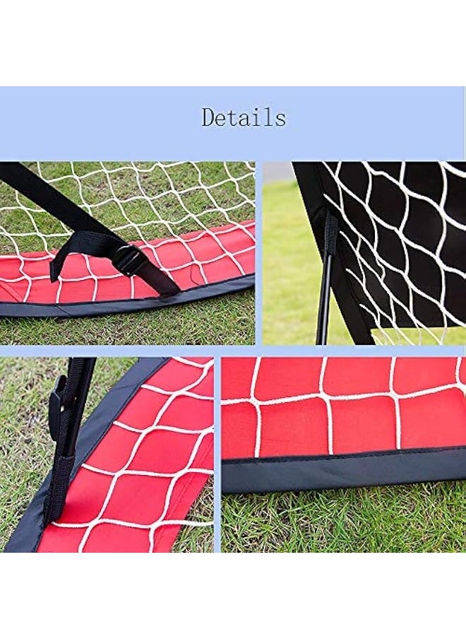 2 in 1 Soocer Goal for Kids Pop Up Kids Soccer Net Soccer Target with Carry Bag Perfect for Backyard Indoor Outdoor Sports and Practice