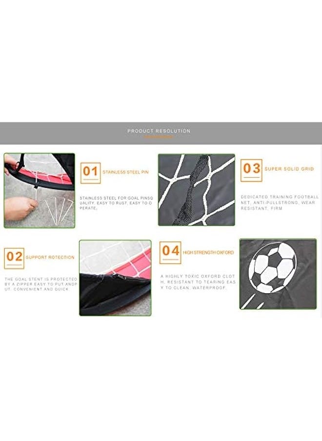 2 in 1 Soocer Goal for Kids Pop Up Kids Soccer Net Soccer Target with Carry Bag Perfect for Backyard Indoor Outdoor Sports and Practice