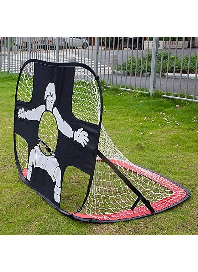 2 in 1 Soocer Goal for Kids Pop Up Kids Soccer Net Soccer Target with Carry Bag Perfect for Backyard Indoor Outdoor Sports and Practice