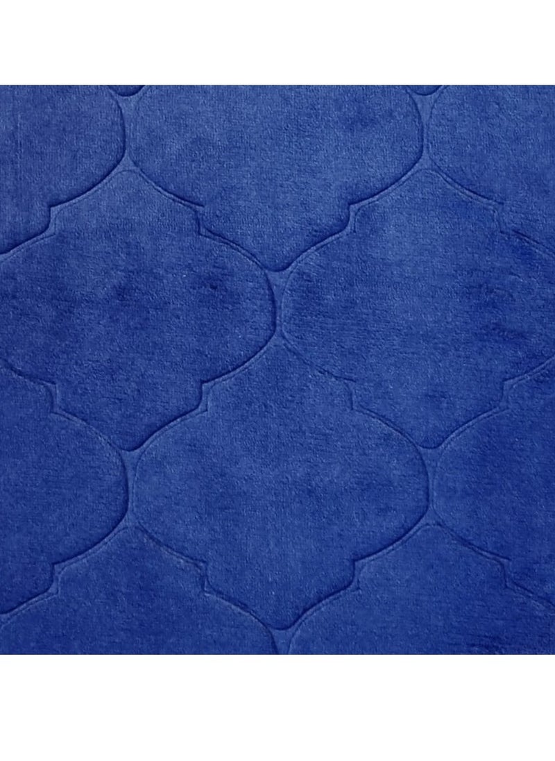 Premium Velvet Prayer Mat | 70*110 cm | Non-Slip Bottom | Thick Padding | Luxurious Velvet Top Surface | Available in Blue, Brown, and Red