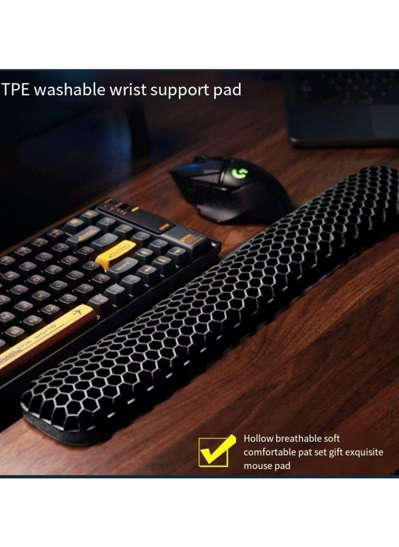 Ergonomic design of keyboard wrist pad for comfortable typing (excluding keyboard)