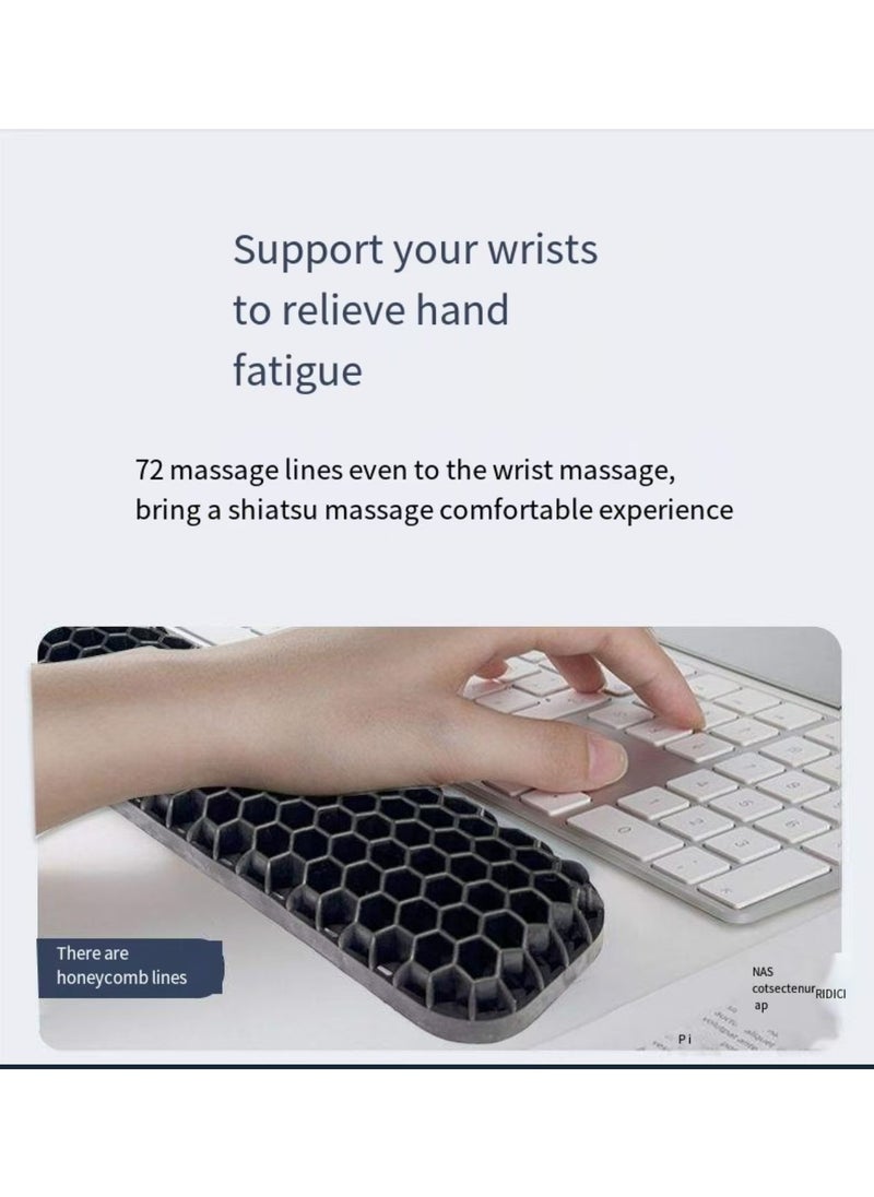 Ergonomic design of keyboard wrist pad for comfortable typing (excluding keyboard)