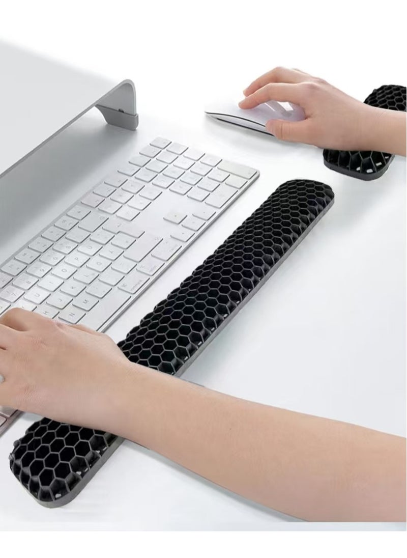 Ergonomic design of keyboard wrist pad for comfortable typing (excluding keyboard)