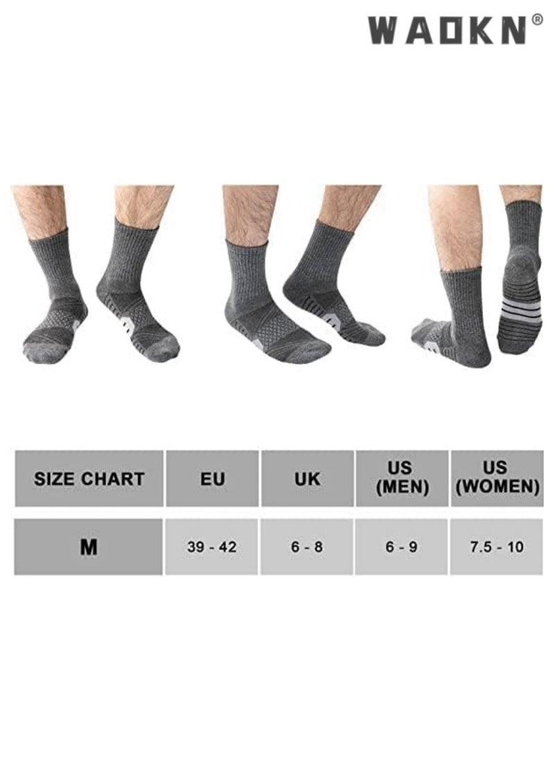 High-tech Premium Non-slip Breathable Material Multi-purpose Cotton Socks, 3 Pairs of Running Socks, Sports Hiking Socks, Unisex, Padded Heavy Duty Work Boot Socks