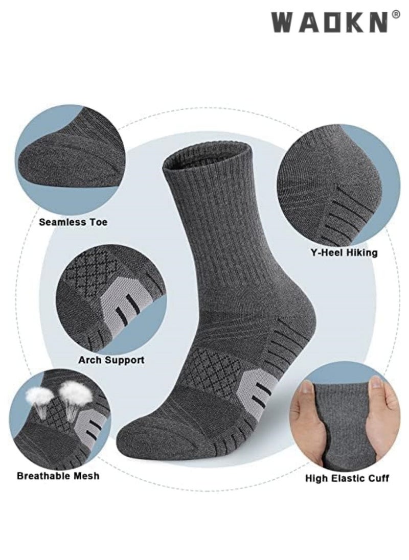 High-tech Premium Non-slip Breathable Material Multi-purpose Cotton Socks, 3 Pairs of Running Socks, Sports Hiking Socks, Unisex, Padded Heavy Duty Work Boot Socks