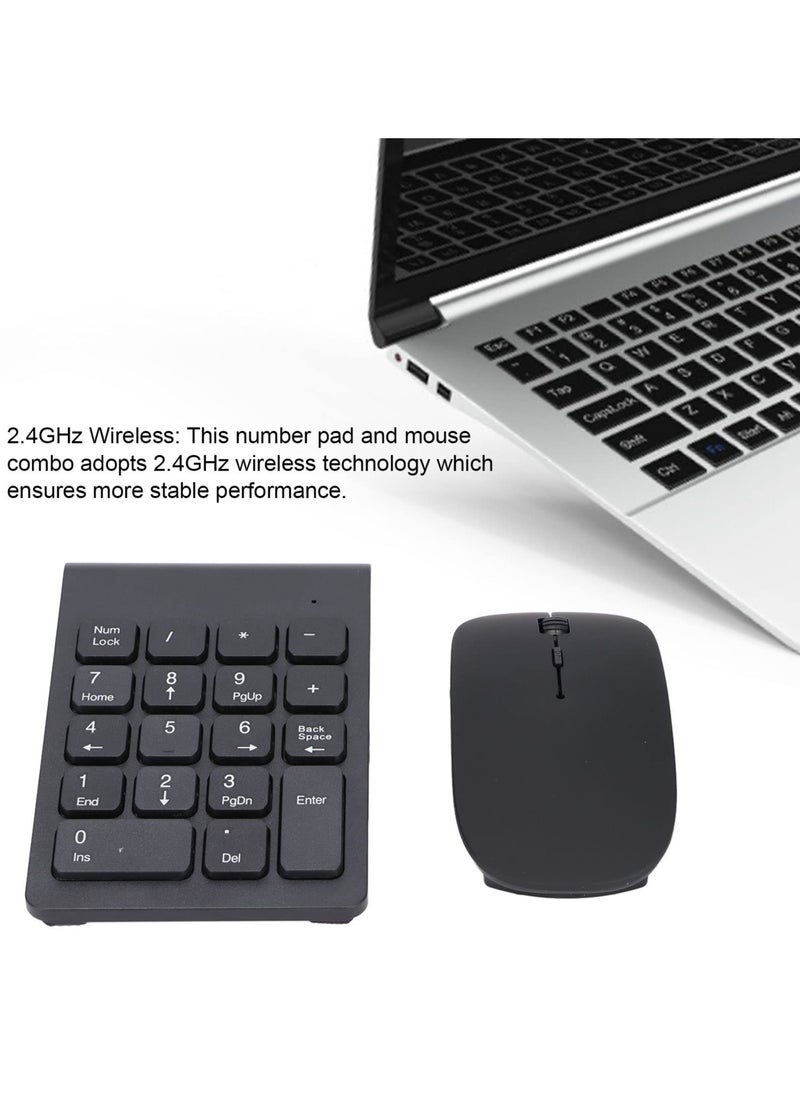 Number Pad, 1200 DPI Responsive Mouse and Number Pad 18 Keys Numeric Keypad and Mouse Combo