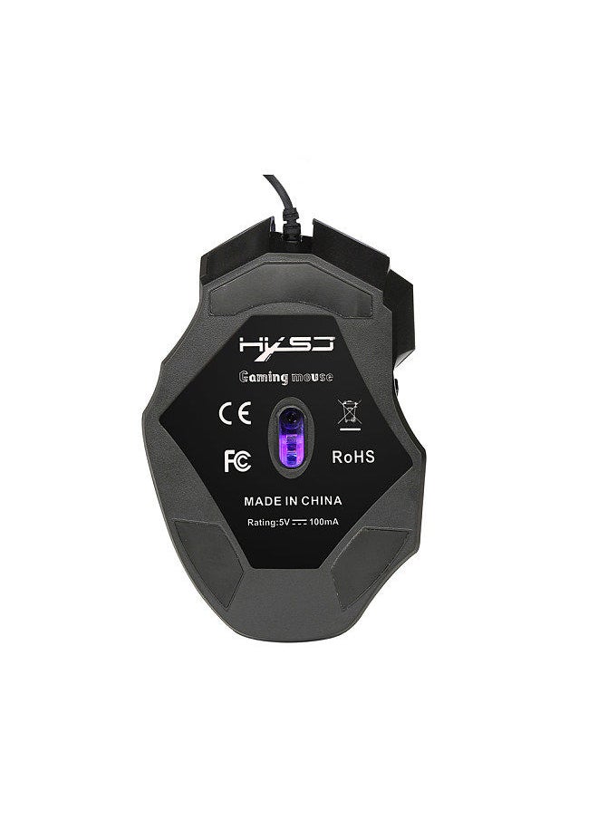 3200 DPI 7 Button 7D LED Optical USB Wired Gaming Mouse Mice for Laptop PC Professional Gamer Adjustable Black