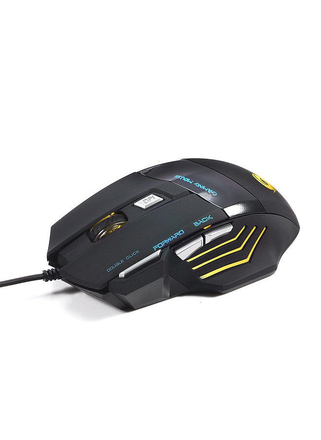 3200 DPI 7 Button 7D LED Optical USB Wired Gaming Mouse Mice for Laptop PC Professional Gamer Adjustable Black