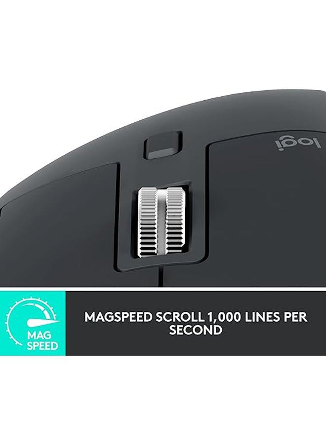 MX Master 3S for Business, Wireless Mouse with Quiet Clicks, 8K DPI, Secured Logi Bolt USB Receiver, Bluetooth, USB-C charging, MagSpeed Scrolling, Windows/Mac/Chrome/Linux - Grey Black