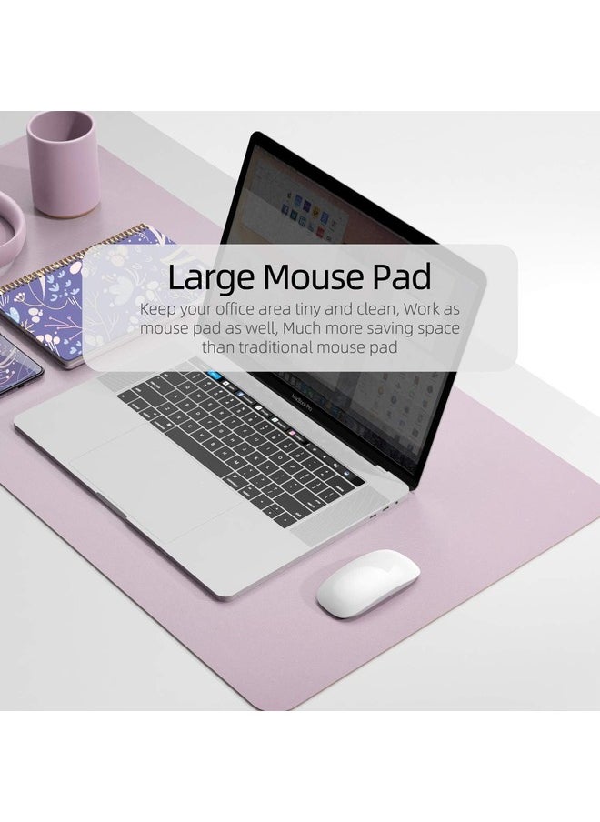 Multifunctional Ultra Thin Waterproof PU Leather Home/Office Desk Pad | Dual Sided | 80 x 40cm | Pink/Gold