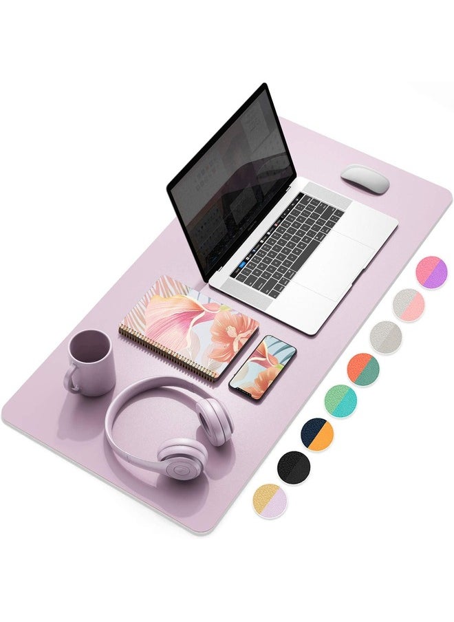 Multifunctional Ultra Thin Waterproof PU Leather Home/Office Desk Pad | Dual Sided | 80 x 40cm | Pink/Gold