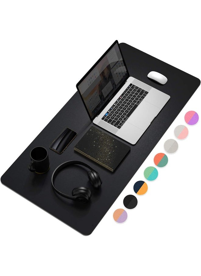 Multifunctional Ultra Thin Waterproof PU Leather Home/Office Desk Pad | Dual Sided | 90 x 45cm | Black