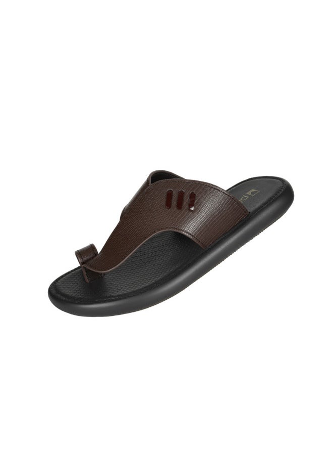 008-3411 Barjeel Uno  Mens Arabic Sandals 6843-9A Coffee