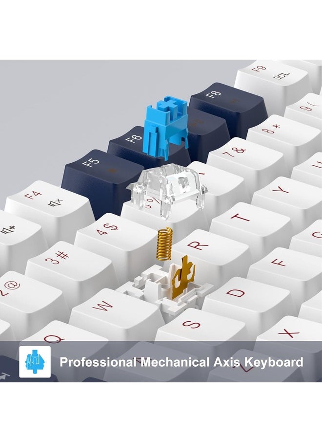 Mechanical Ultra-Slim Wired Gaming Keyboard – Blue Switches, 98 Keys, LED Backlit, Compact Design