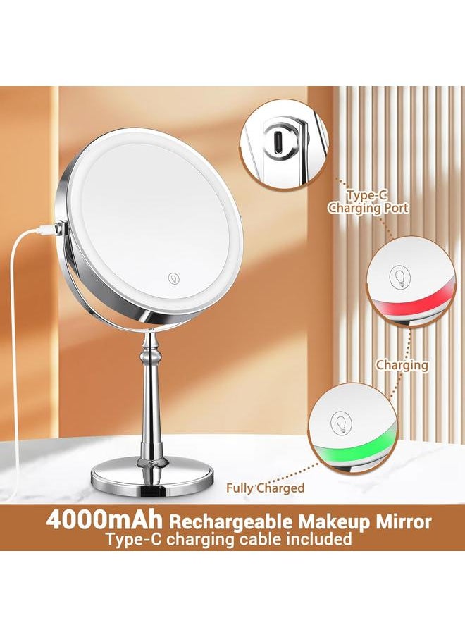 10X Lighted Makeup Mirror, 9