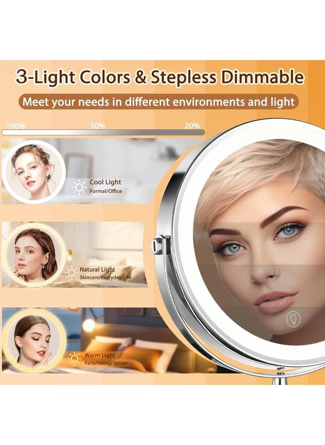 10X Lighted Makeup Mirror, 9