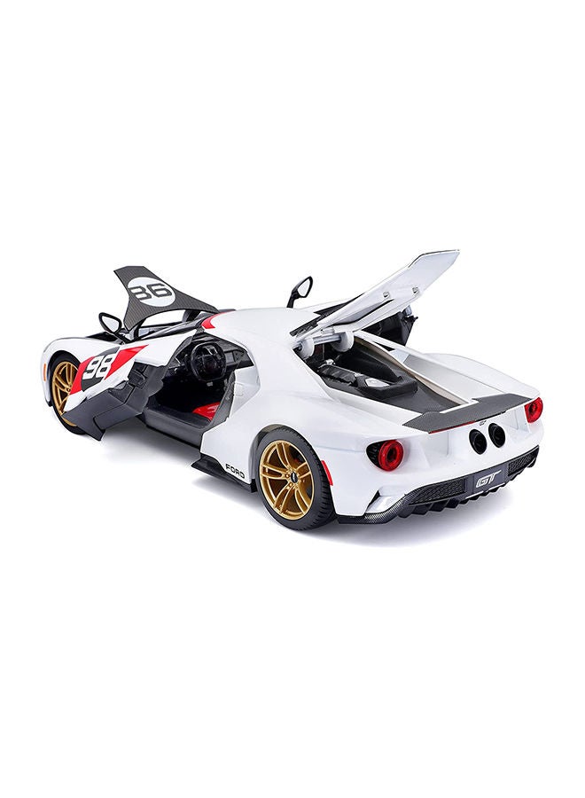 1:18 Scale Special Edition - 2021 Ford GT Heritage - White Diecast Car 27.90 x 7.55 x 11.50cm