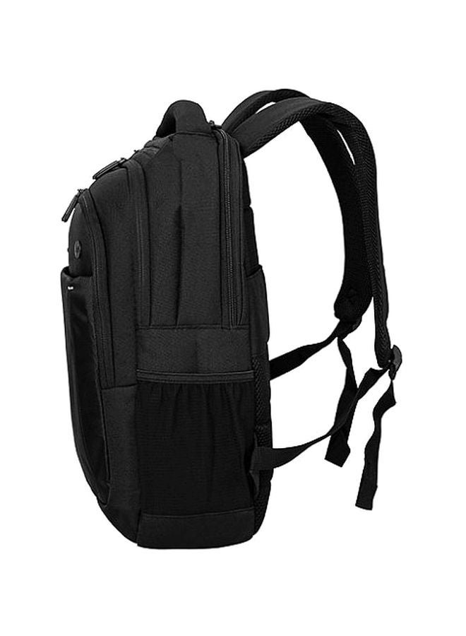 Zippered Backpack For 17.3-Inch Laptop Black