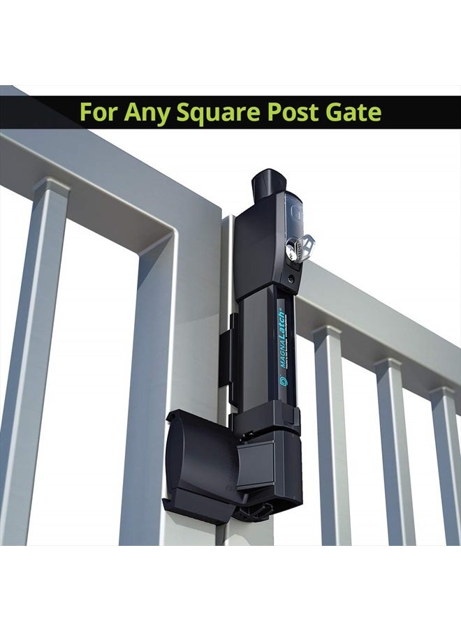 D&D Technologies ML3VPKA MagnaLatch Vertical Pull, Child & Pet Safety Magnetic Gate Latch and Gate Lock, for Any Square Gate