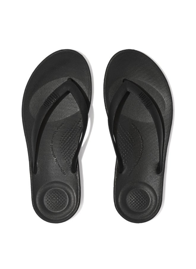 049-817 Fitflop Men Sandals Iqushion Ergonomic Flipflops - Black J80-001