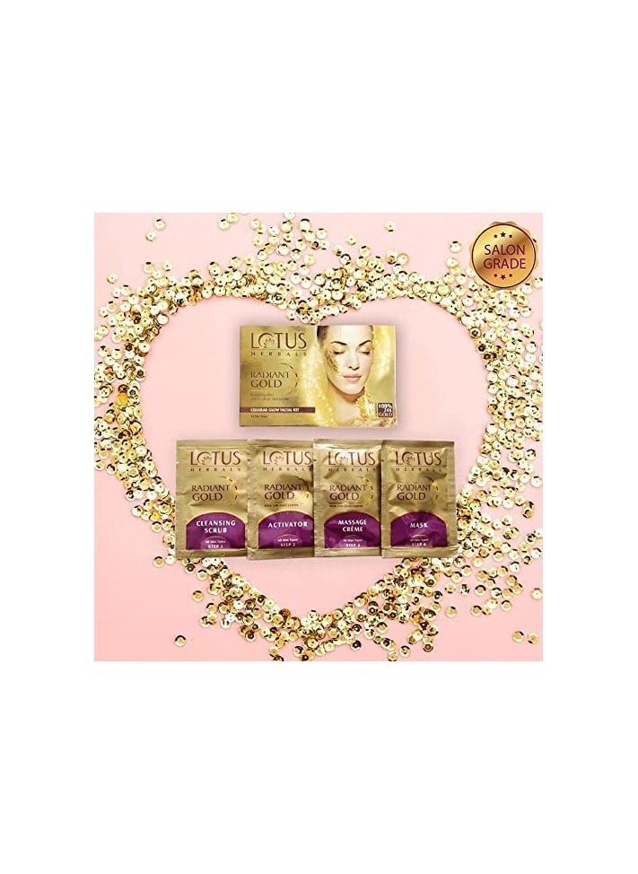 Lotus Herbals Radiant Gold Cellular Glow 1 Facial Kit