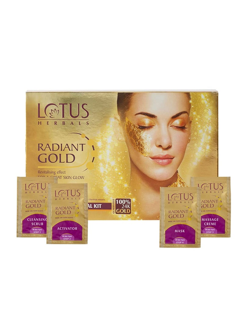 Lotus Herbals Radiant Gold Cellular Glow 1 Facial Kit