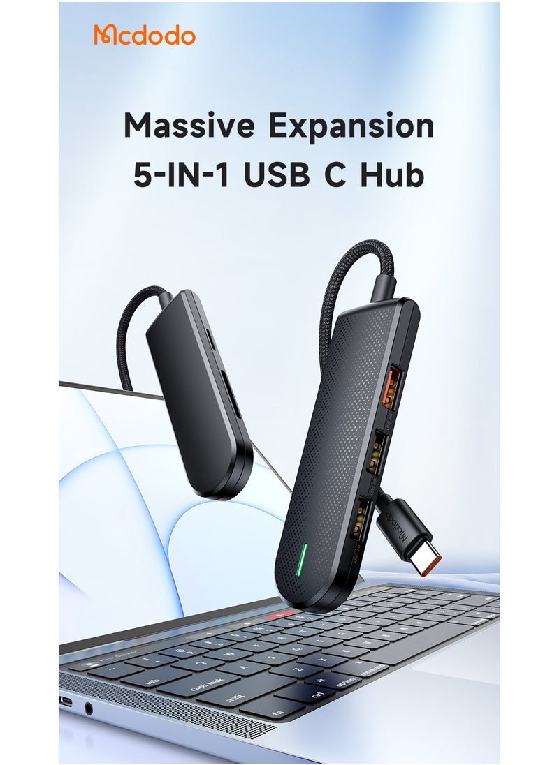 USB C Hub With 100W PD Charging Type C to HDMI 4K At 30Hz Adapter USB Hub 30 5Gbps Data Transfer Ports Compatible For MacBook Pro Air M3 M2 M1 iPad Pro M4 iPhone 16 15 Pro Pro Max Lenovo Dell HP