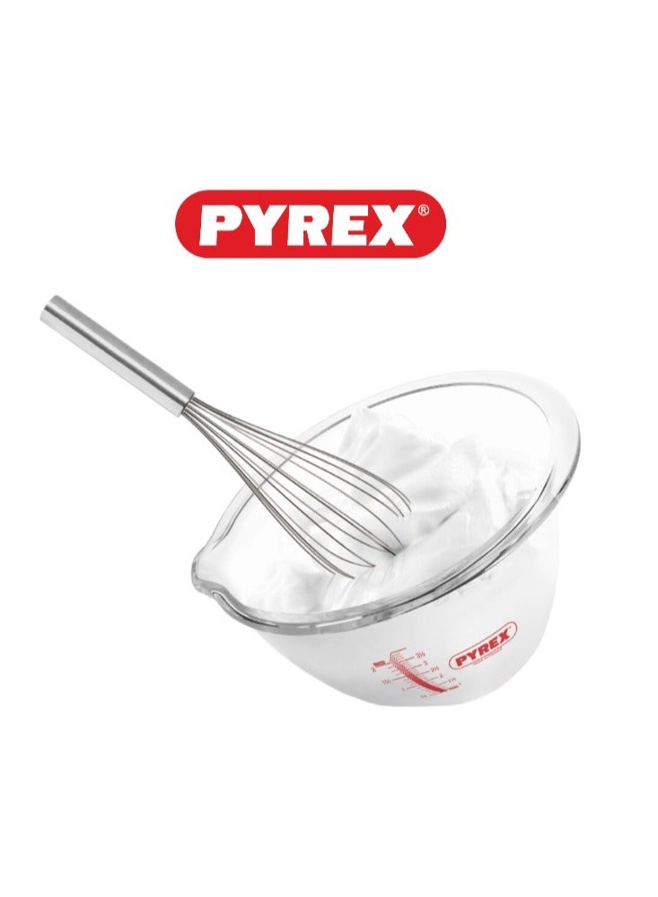 Pyrex Glass Expert Mixing Bowl 4.2L – Large Capacity, Heat-Resistant, with Measurement Markings Clear 4.2Liters