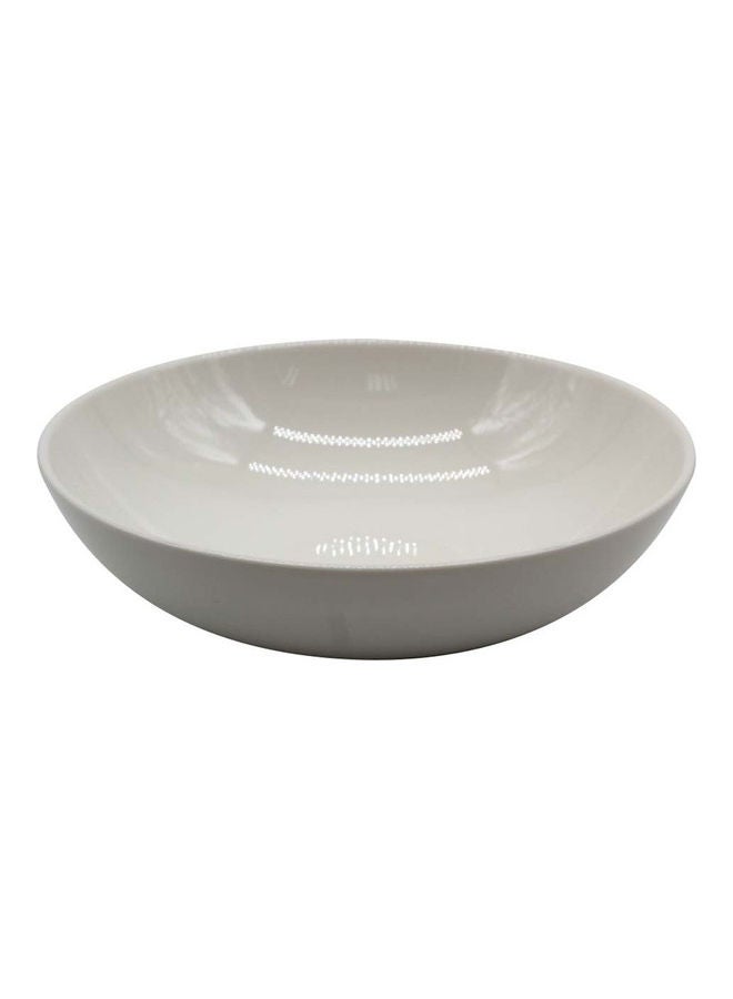 Fine Plus Cream Low Bowl Off White 17cm