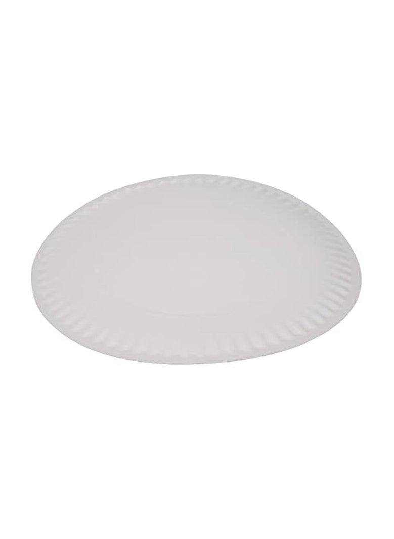 Plate Set Round, paper, White, 23 cm