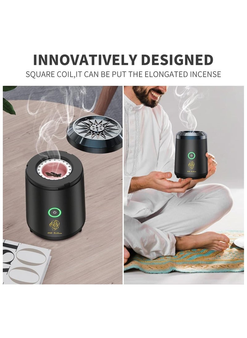 OUD Bukhoor Electric Incense Burner, Arabic Aroma Diffuser, Rechargeable Bakhoor Burner