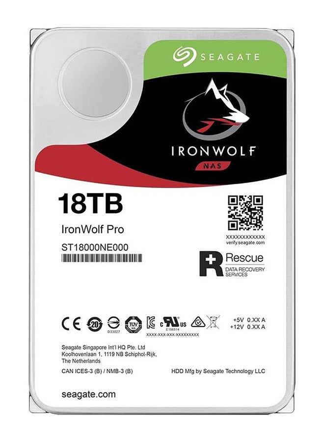 18TB IronWolf Pro SATA III Internal NAS HDD, 3.5