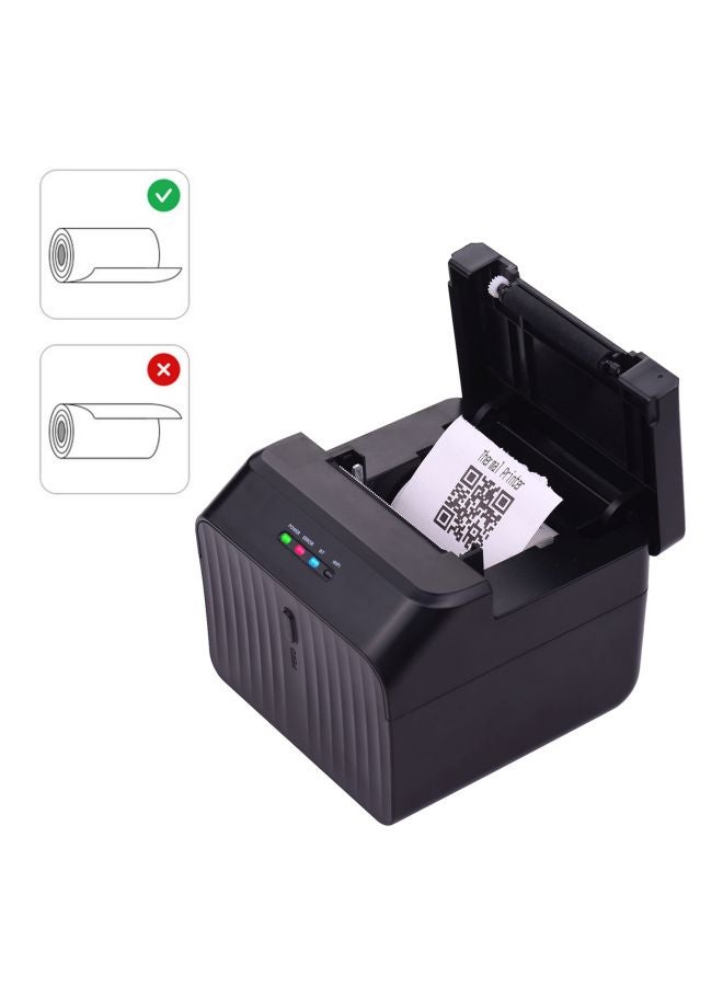 Thermal Barcode Receipt Printer Black