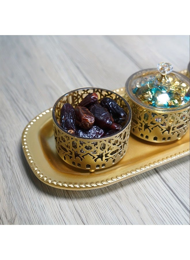 Ramadan Decorations for Home,Ramadan Decorations Convenient Cleaning Middle Eastern Candy Tray Sophisticated Candy Display Holder