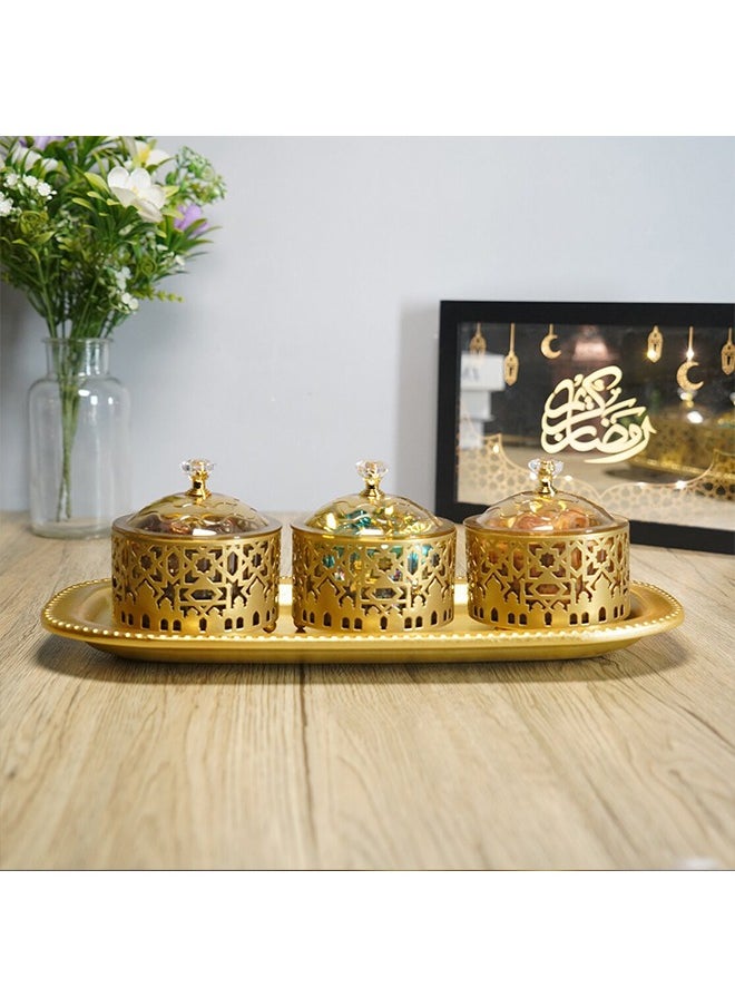 Ramadan Decorations for Home,Ramadan Decorations Convenient Cleaning Middle Eastern Candy Tray Sophisticated Candy Display Holder