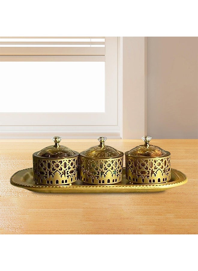 Ramadan Decorations for Home,Ramadan Decorations Convenient Cleaning Middle Eastern Candy Tray Sophisticated Candy Display Holder