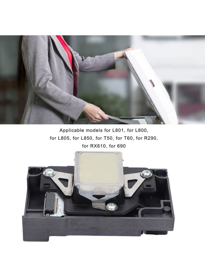 Printhead Replacement Print Head Compatible with L801 L800 L805 L850 T50 R290 690 Long Lasting Safe ABS Print Head Easy Installation High Resolution