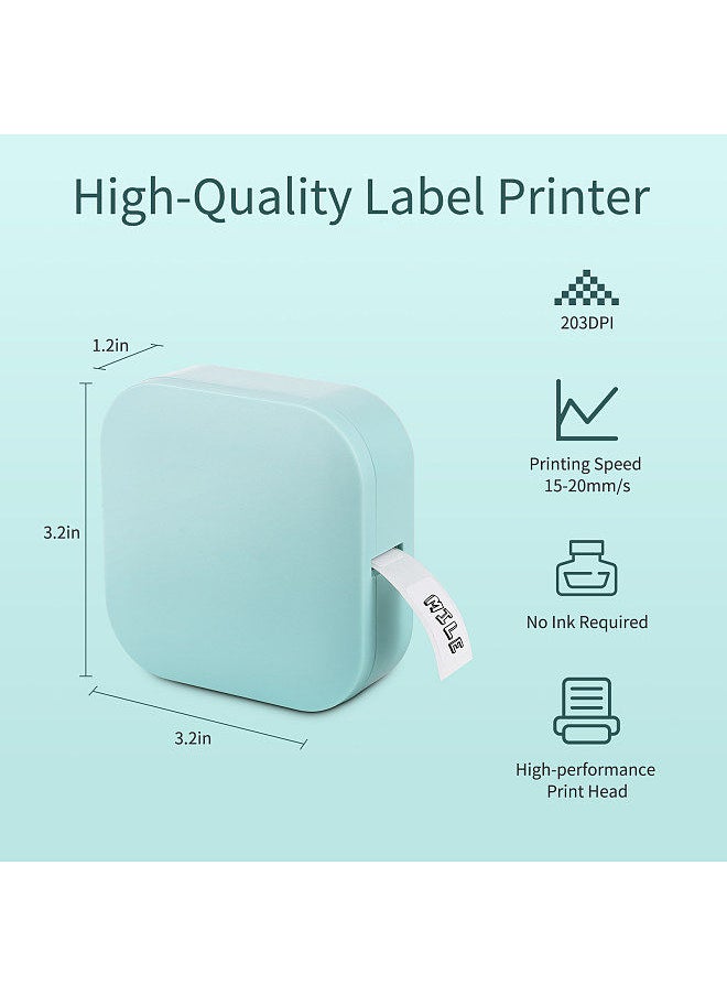 Q30 Label Maker Machine Mini Pocket Thermal Label Printer All in One BT Connect Adhesive Tag DIY Date Journal Study Sticker Labeling Machine with 5pcs Label Rolls Compatible with iOS Android