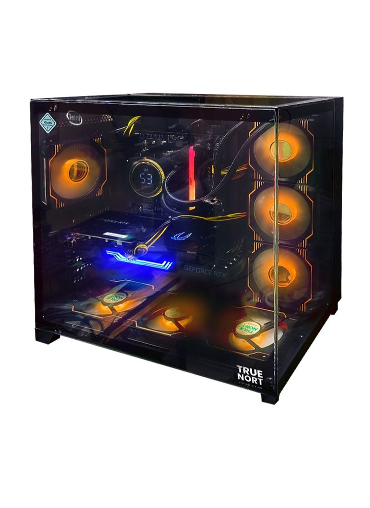 Aurora Borealis Gaming PC, Intel Core i5-13400F, RTX 4070, 16GB RAM, 1TB SSD ,Window 11 Pro, TrueNort RGB Black Case