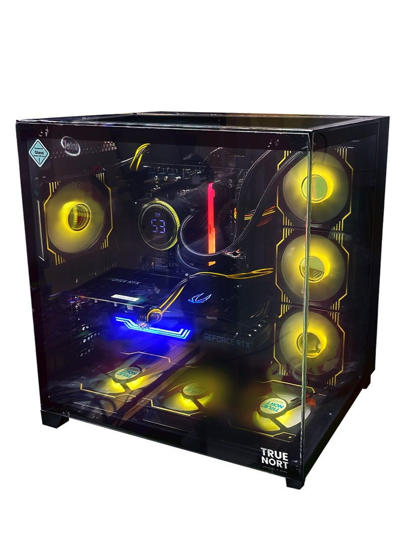 Aurora Borealis Gaming PC, Intel Core i5-13400F, RTX 4070, 16GB RAM, 1TB SSD ,Window 11 Pro, TrueNort RGB Black Case