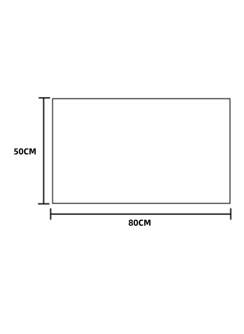 Plant pattern printed flannel floor mat, modern minimalist INS style carpet, designed specifically for households, living rooms, bedrooms, and bathrooms (50cm * 80cm)