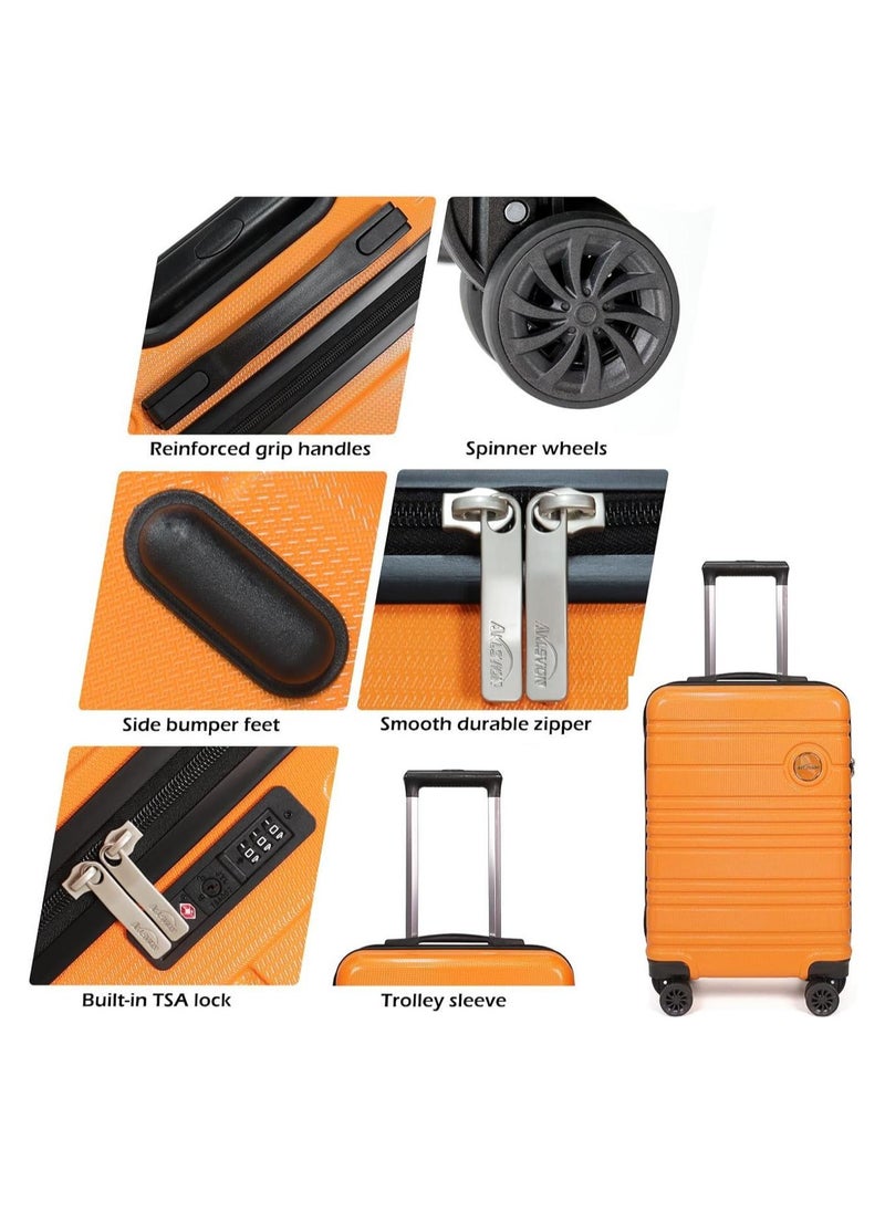 Luggage 4 Piece set Large Travel Luggage Hard Shell Suitcase Sets, TSA Locks luggage Sets with Spinner Wheels 16