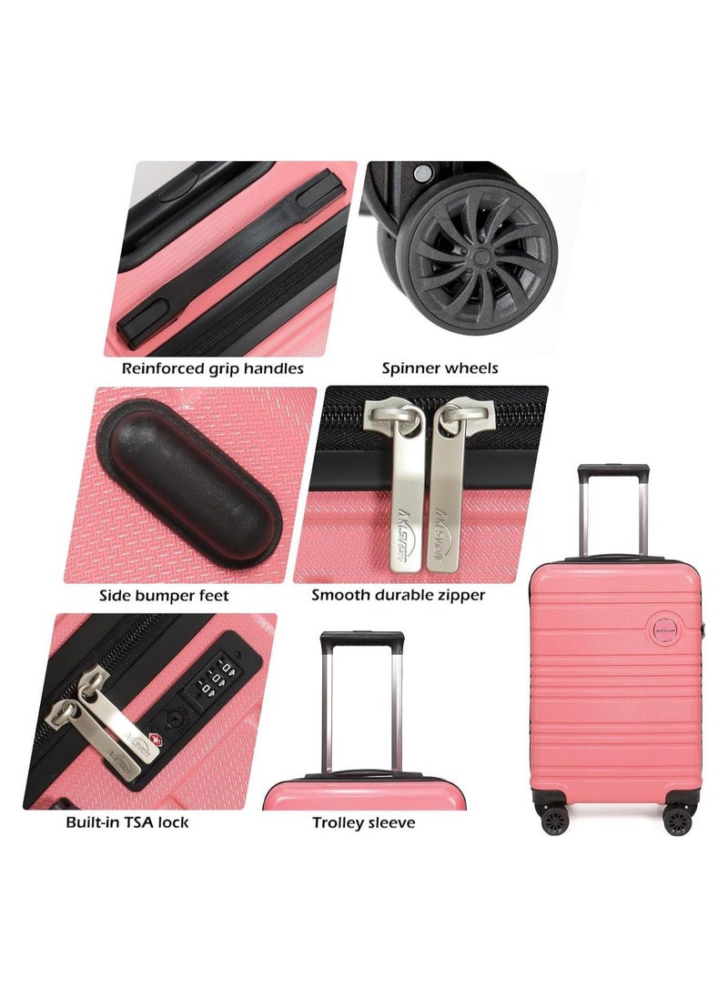 Luggage 4 Piece set Large Travel Luggage Hard Shell Suitcase Sets, TSA Locks luggage Sets with Spinner Wheels 16