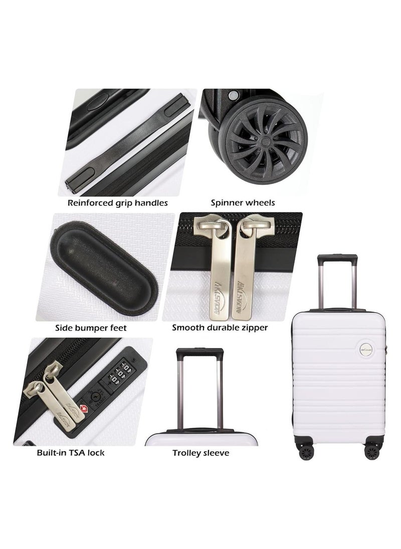 Luggage 4 Piece set Large Travel Luggage Hard Shell Suitcase Sets, TSA Locks luggage Sets with Spinner Wheels 16