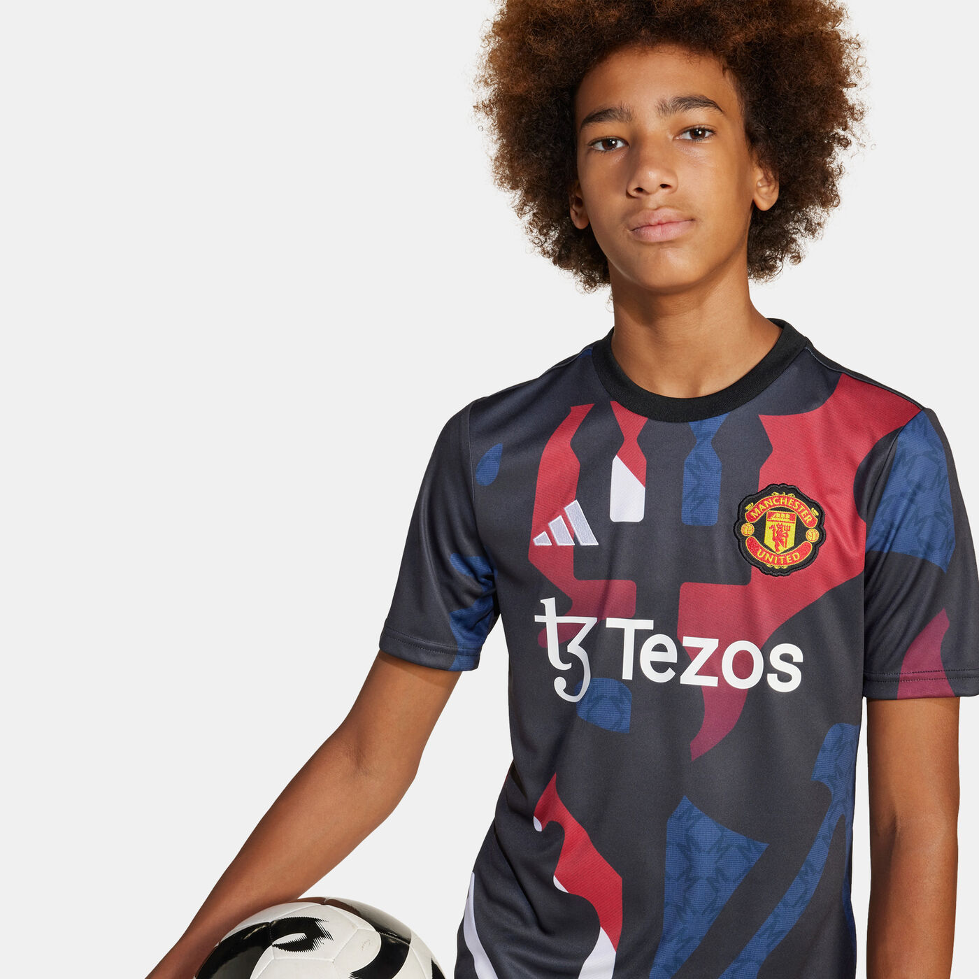 Kids' Manchester United 24/25 Pre-Match Football Top