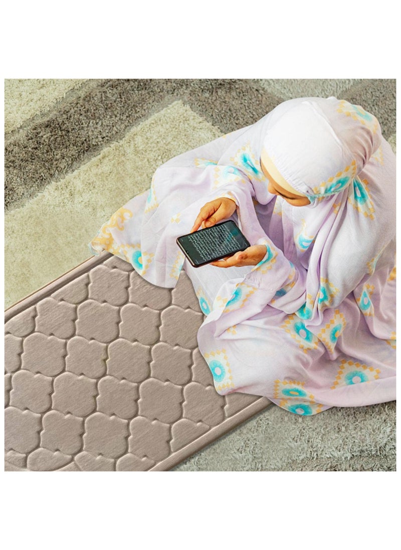 Flannel Prayer Mat,  Mosque-shaped Soft Prayer Rug,Prayer Rug with Tassels, Prayer Mats for Ramadans Eid
