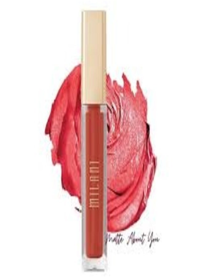 Milani Amore Matte Lip Crème, Shade 03 Matte About You, 6g - Long-Lasting, Full Coverage Matte Liquid Lipstick