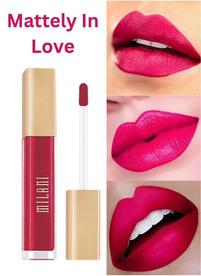 Milani Amore Matte Lip Crème, Shade 06 Mattely In Love, 6g - Long-Lasting, Full Coverage Matte Liquid Lipstick