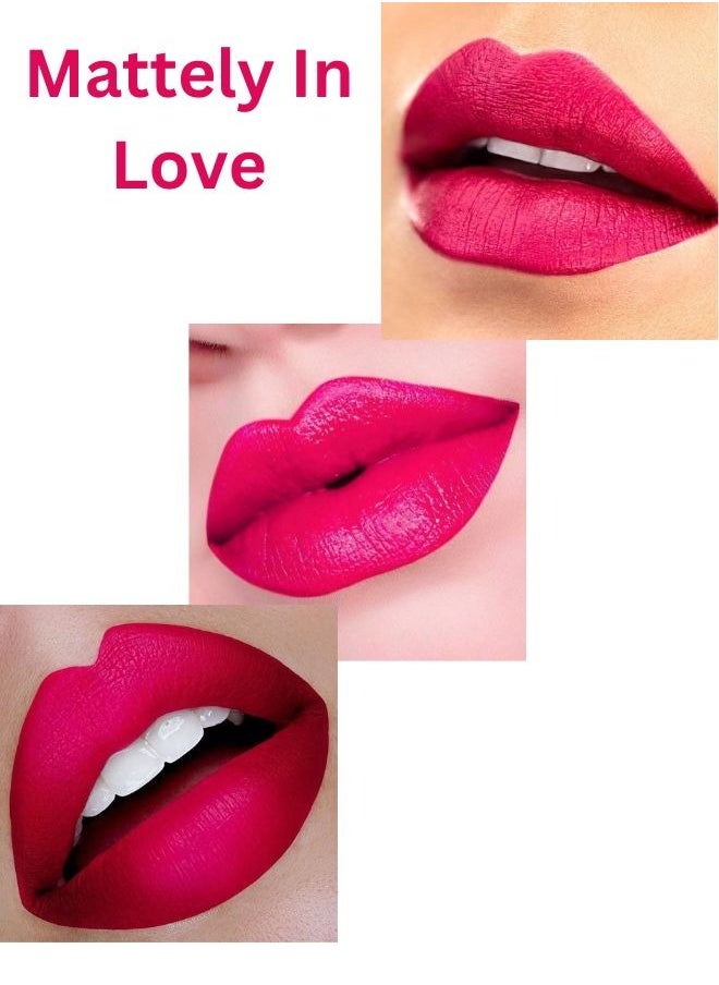 Milani Amore Matte Lip Crème, Shade 06 Mattely In Love, 6g - Long-Lasting, Full Coverage Matte Liquid Lipstick