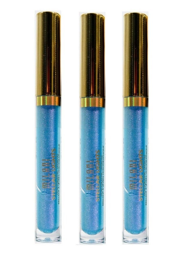 Milani Stellar Lights Holographic Lip Gloss #02 Iridescent Blue – High-Shine, Multi-Dimensional Finish | Lightweight, Non-Sticky Formula | 6ml